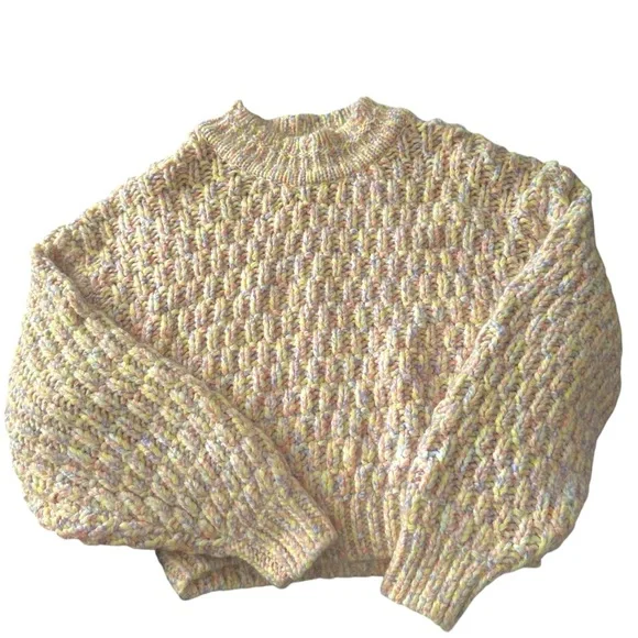 Open Knit Chunky Pastel Multi Color Spring Sweater S NWT - Picture 4 of 4